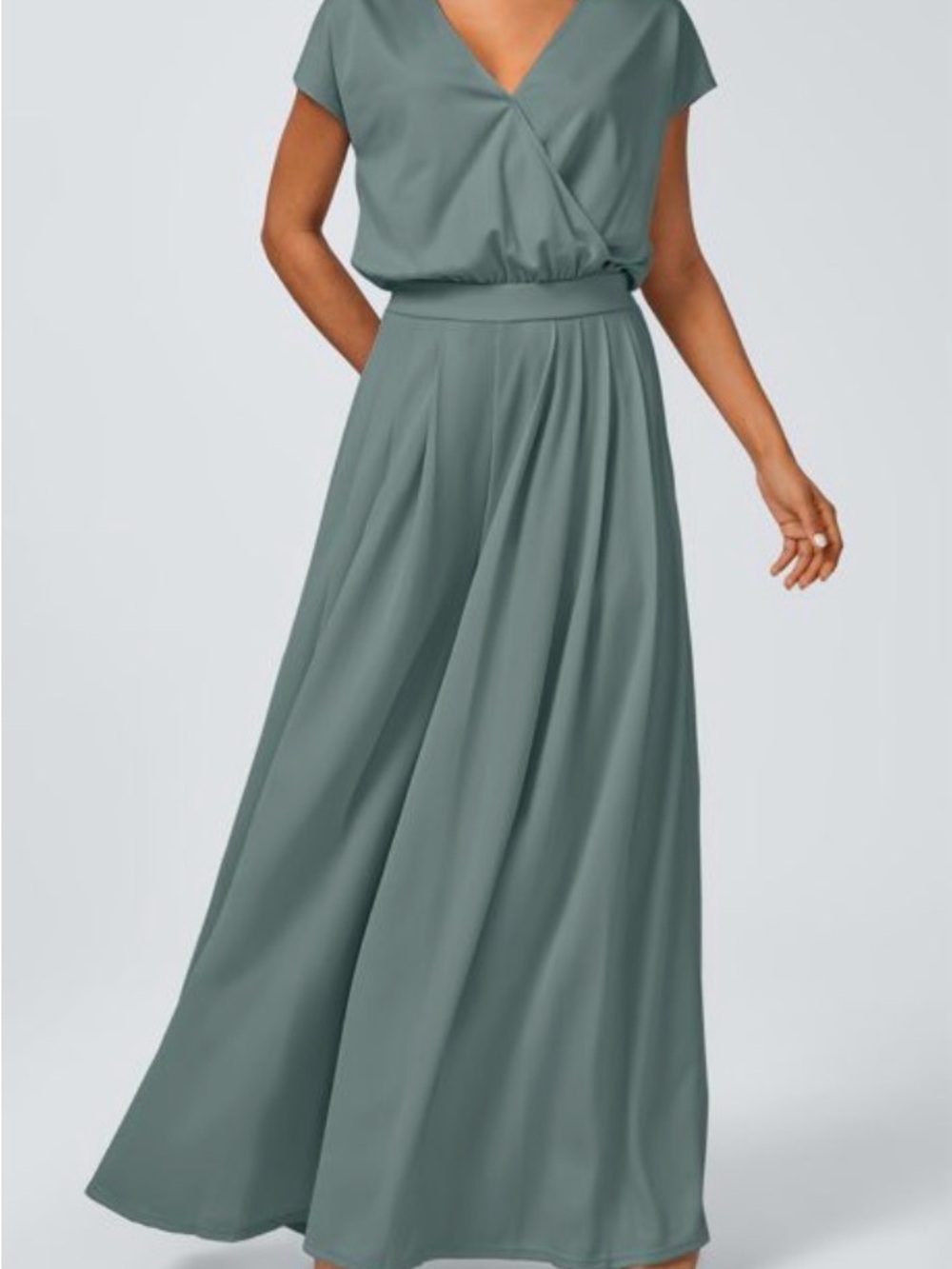 HALARA Bronze Stone Green Wide Leg Jumpsuit